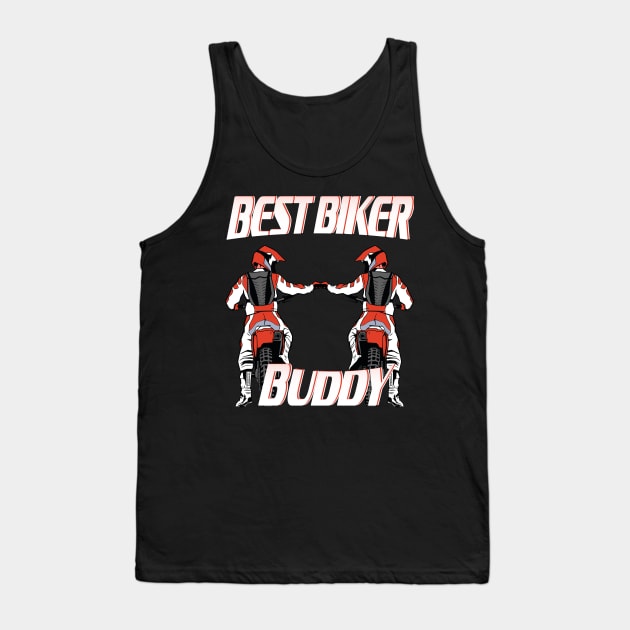 Best Biker Buddy Motorcycle Friendship Gift Tank Top by Shirtglueck